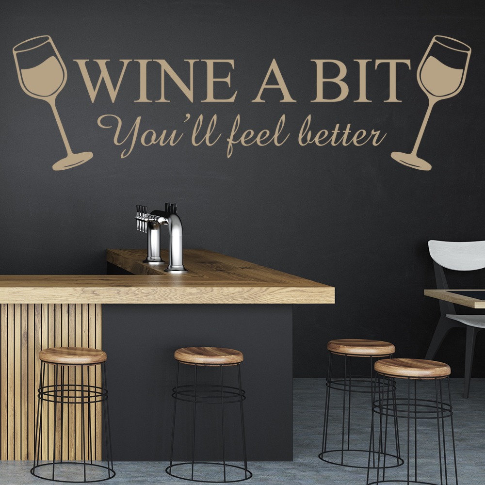 Wine A Bit Alcohol Wall Sticker