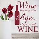 Wine Improves with Age Bar Wall Sticker