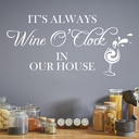 Wine O'Clock Alcohol Wall Sticker