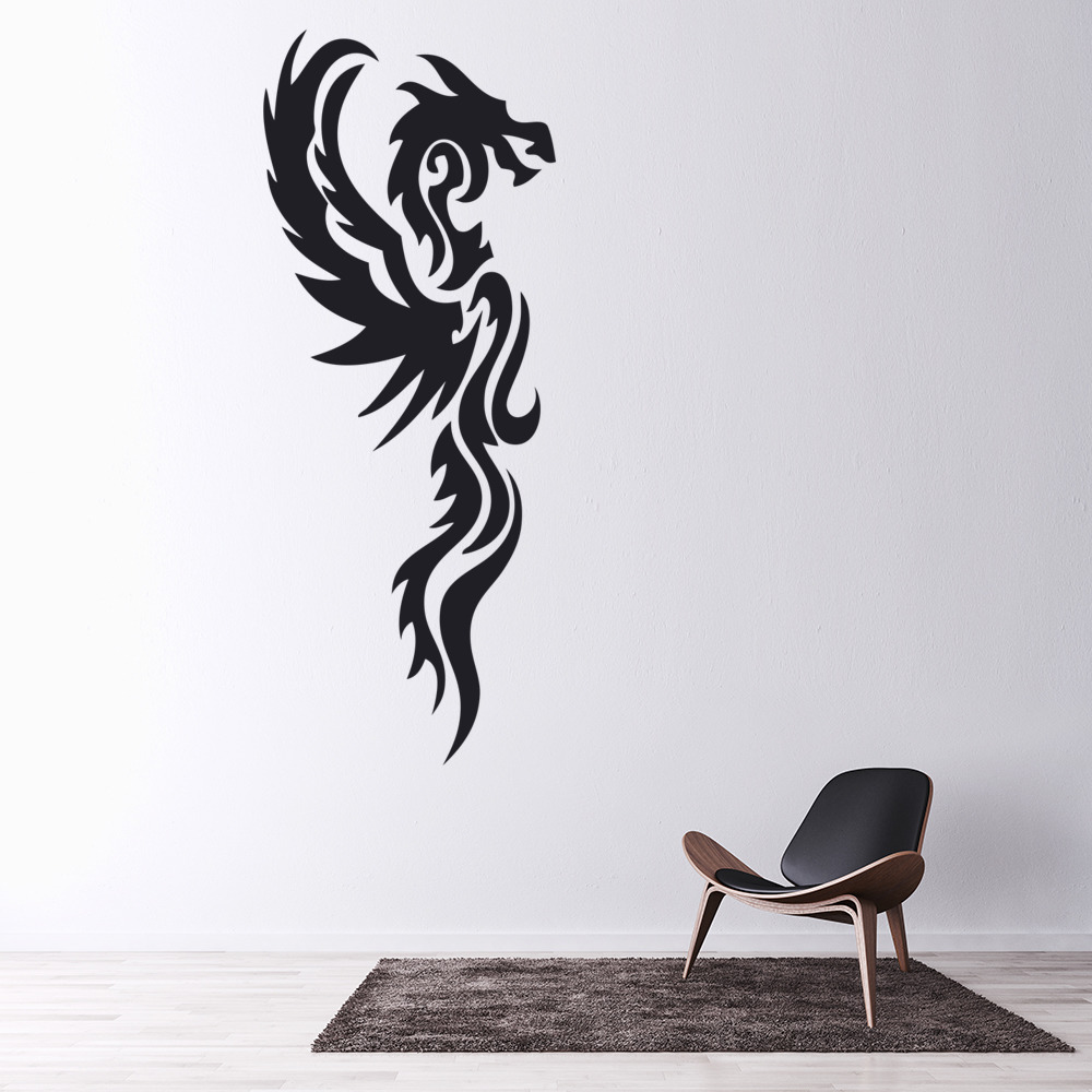 Winged Dragon Tribal Wall Sticker