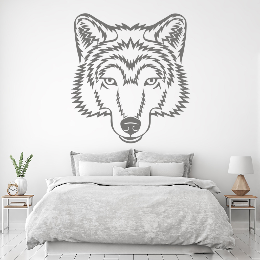Wolf Head Wild Animals Wall Sticker - Mod9