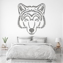 Wolf Head Wild Animals Wall Sticker - Mod9