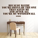 Wonderwall Oasis Music Wall Sticker