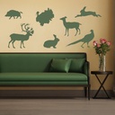 Woodland Animals Rabbit Deer Wall Sticker Set