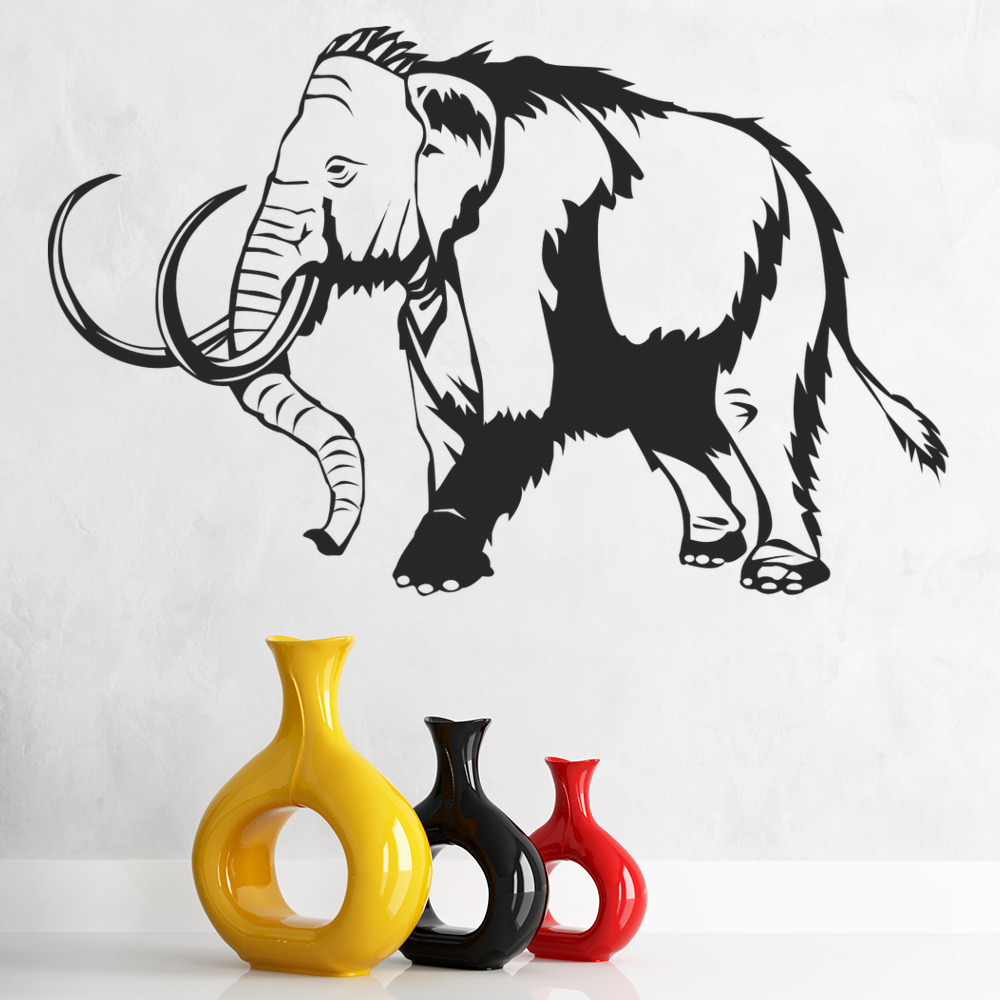 Woolly Mammoth Prehistoric Dinosaur Wall Sticker Kids Bedroom Decor Art Decal