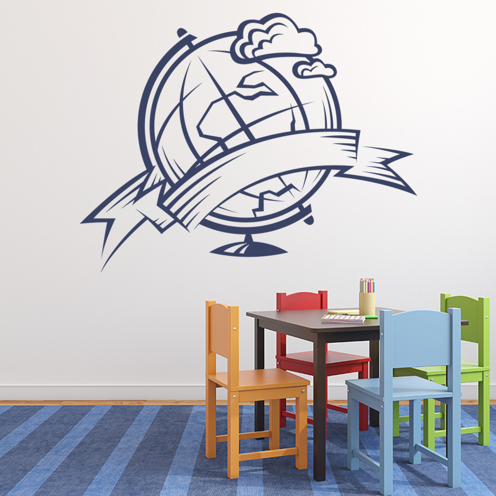World Globe Geography Maps Wall Sticker