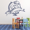World Globe Geography Maps Wall Sticker