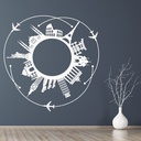 World Landmarks Paris New York Rome Wall Sticker