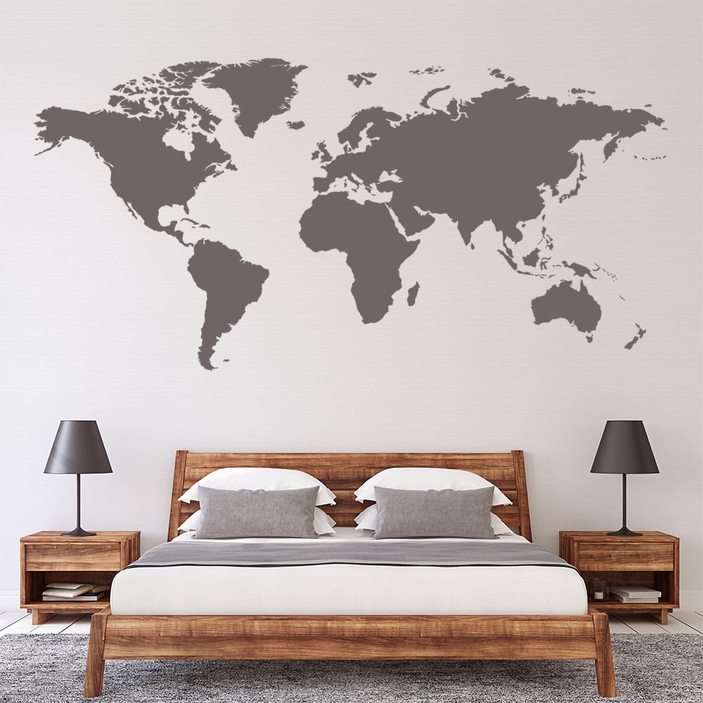 World Map Educational Wall Sticker