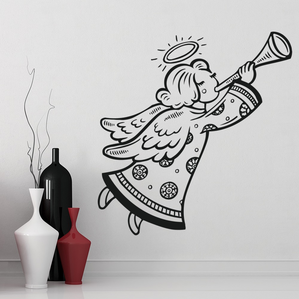 Xmas Angel Halo Festive Christmas Wall Sticker