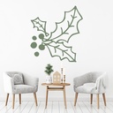 Xmas Holly Festive Christmas Wall Sticker