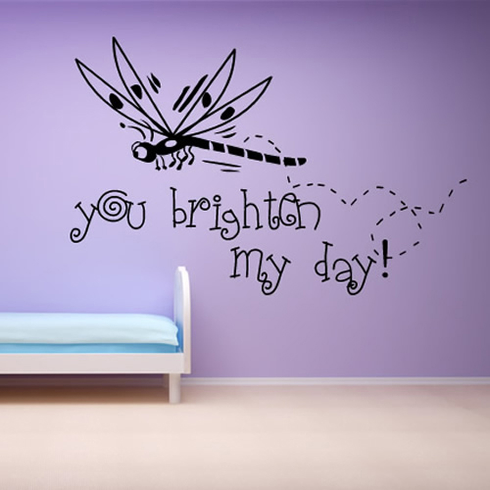 you Brighten My Day Nursery Quote Wall Sticker