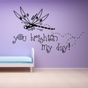 you Brighten My Day Nursery Quote Wall Sticker