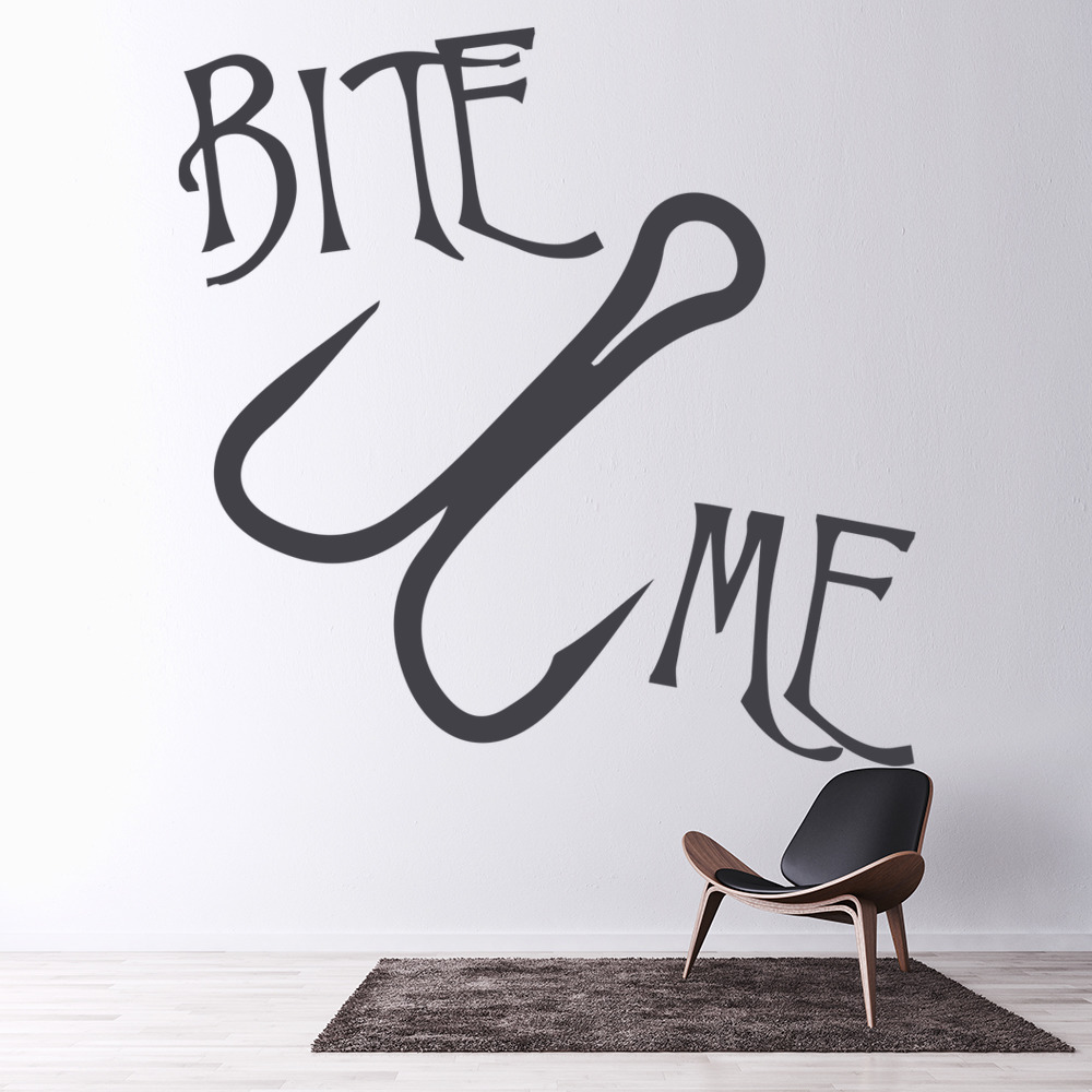 Bite me Fishing Wall Sticker