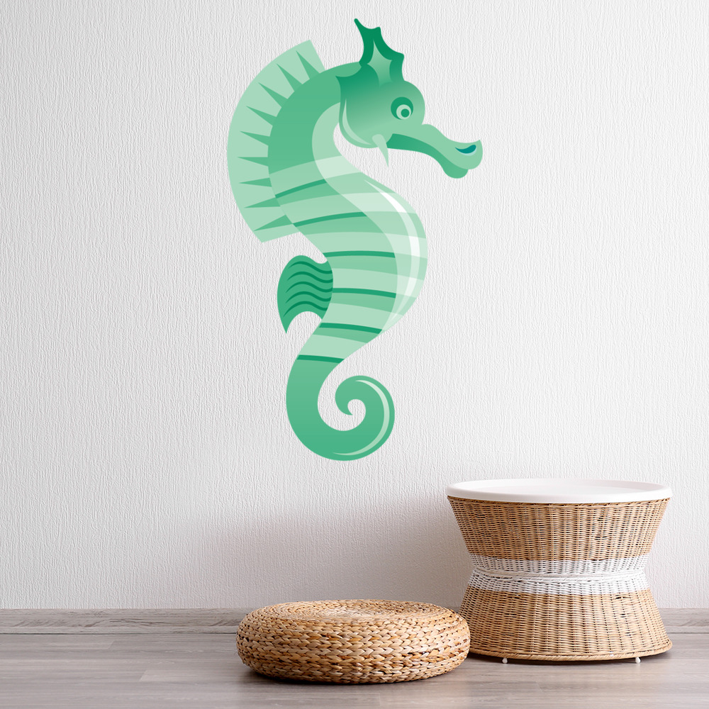 Green Seahorse Wall Sticker