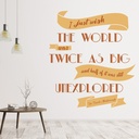 Wish The World David Attenborough Quote Wall Sticker