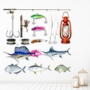 Fishing Equipment Fisherman Wall Sticker