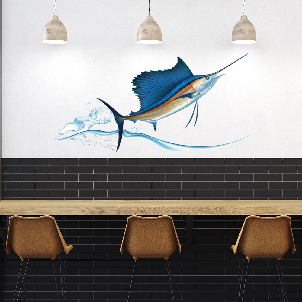 Jumping Sailfish Fishing Wall Sticker