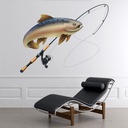 Fishing Catch Fish Wall Sticker