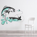 Big Catch Fish Fishing Wall Sticker