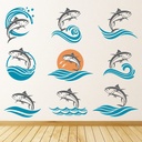 Tuna Fish Fishing Wall Sticker Set