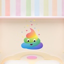 Unicorn Poop Fun Emoji Wall Sticker