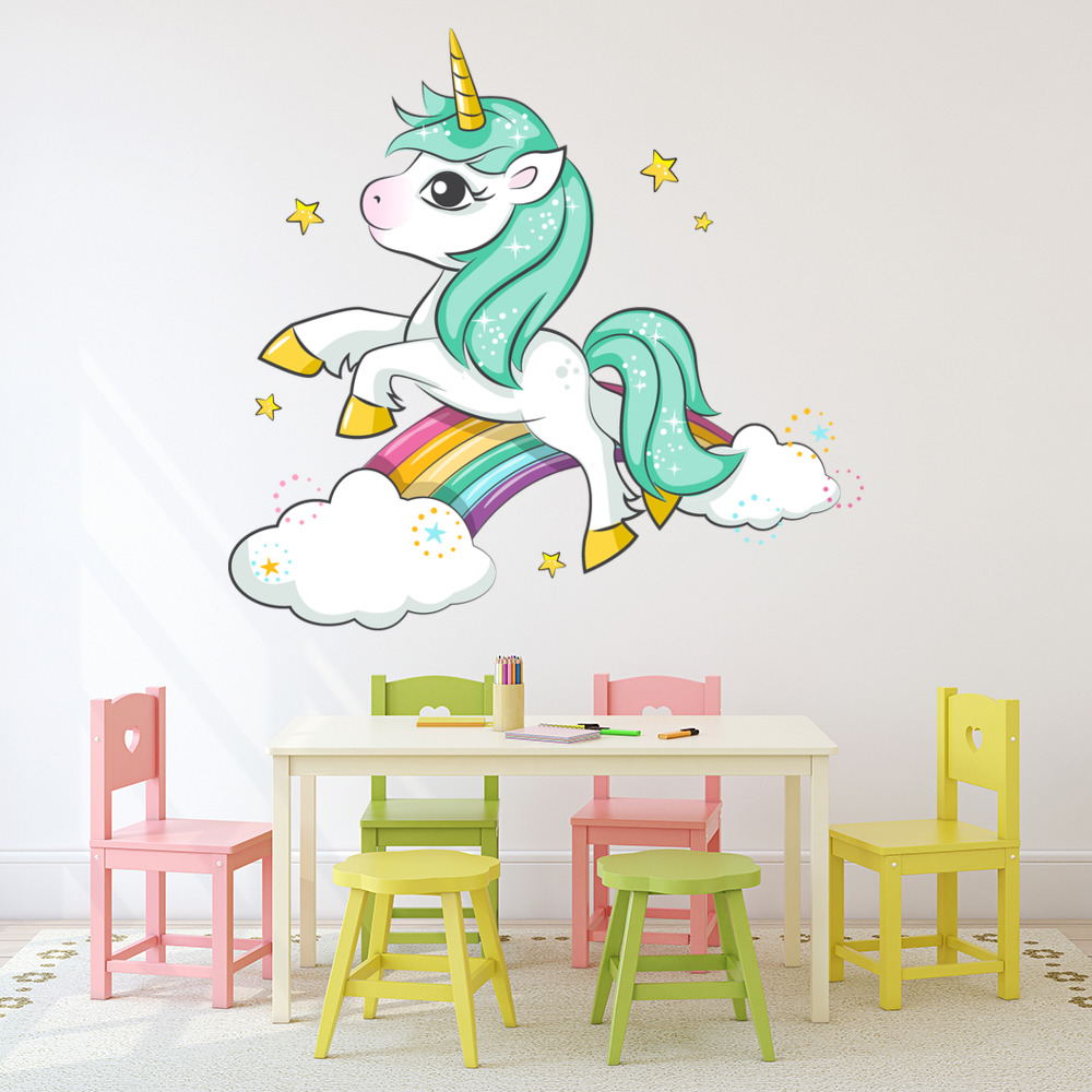 Unicorn Stars & Rainbow Wall Sticker