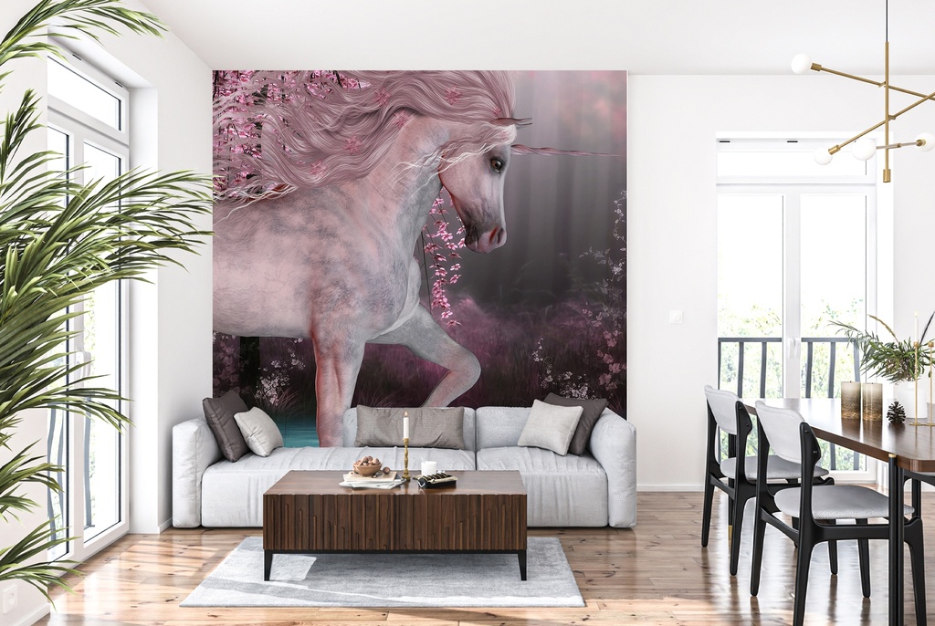 Blossom Forest Unicorn Wall Mural Wallpaper