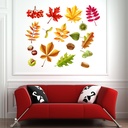 Autumn Leaves Trees Wall Sticker Set