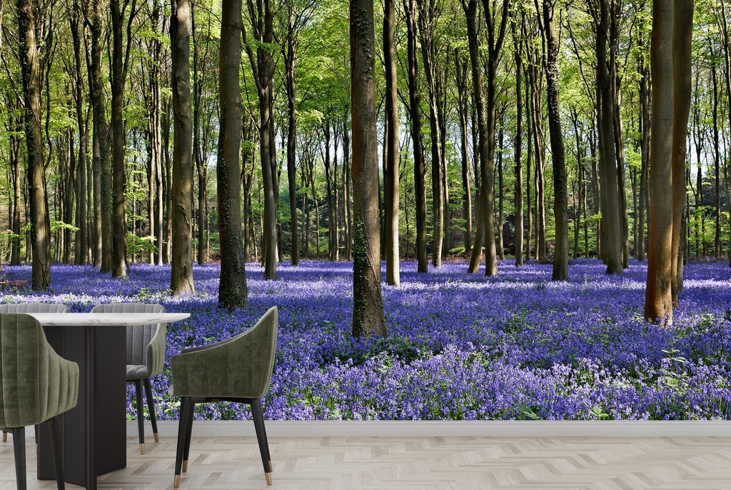 Bluebell Forest Wall Mural Wallpaper