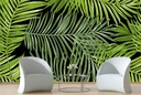 Tropical Green Leaves Wall Mural Wallpaper