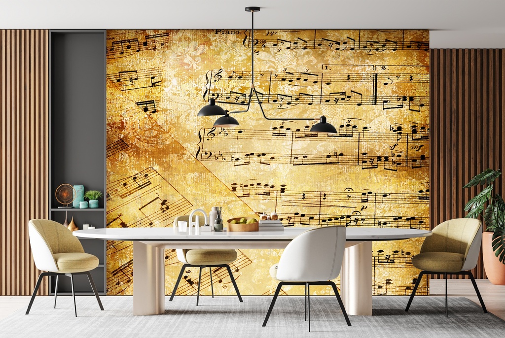 Vintage Music Sheets Wall Mural Wallpaper