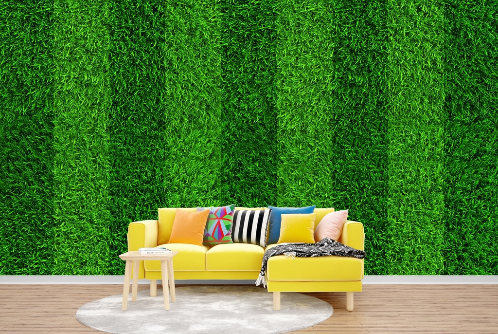 Soccer Field Green Grass Wall Mural Wallpaper