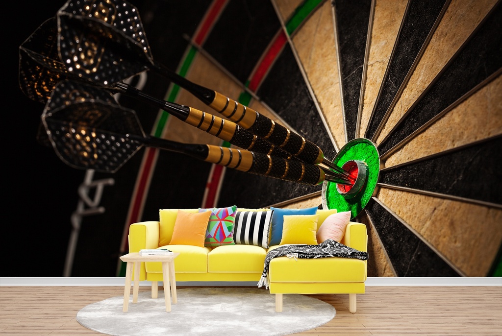 Dart Board Wall Mural Wallpaper
