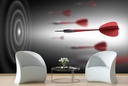 Red Darts Dart Board Wall Mural Wallpaper