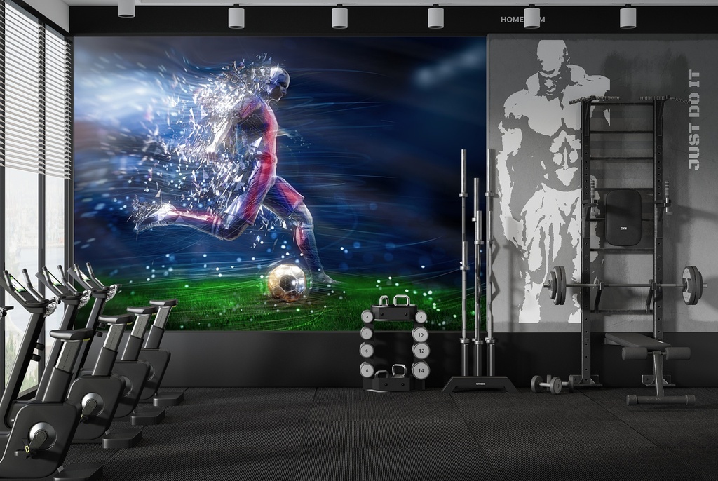 Football Player Score Wall Mural Wallpaper
