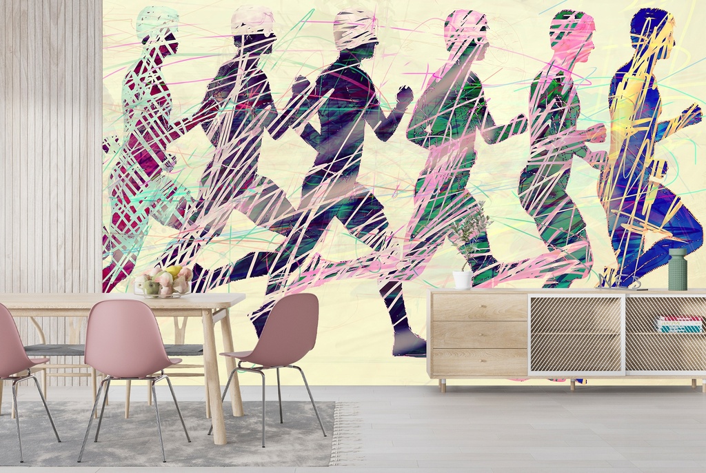 Running Fitness Sports Wall Mural Wallpaper