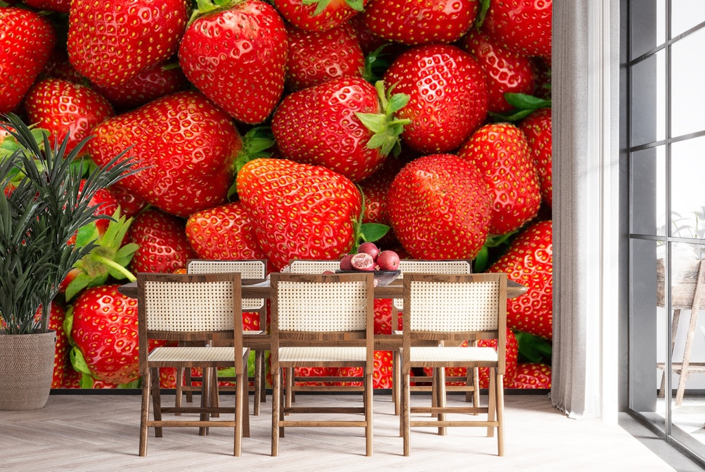 Red Strawberry Wall Mural Wallpaper