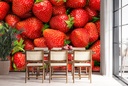 Red Strawberry Wall Mural Wallpaper
