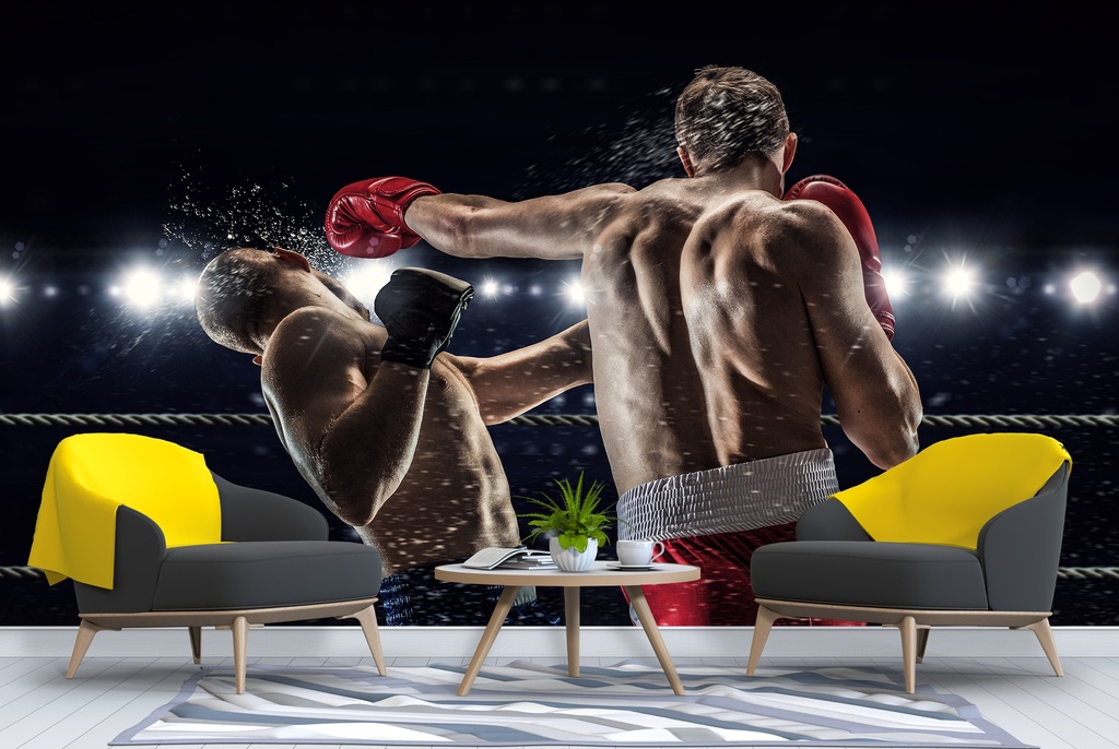 Boxing Fight Wall Mural Wallpaper