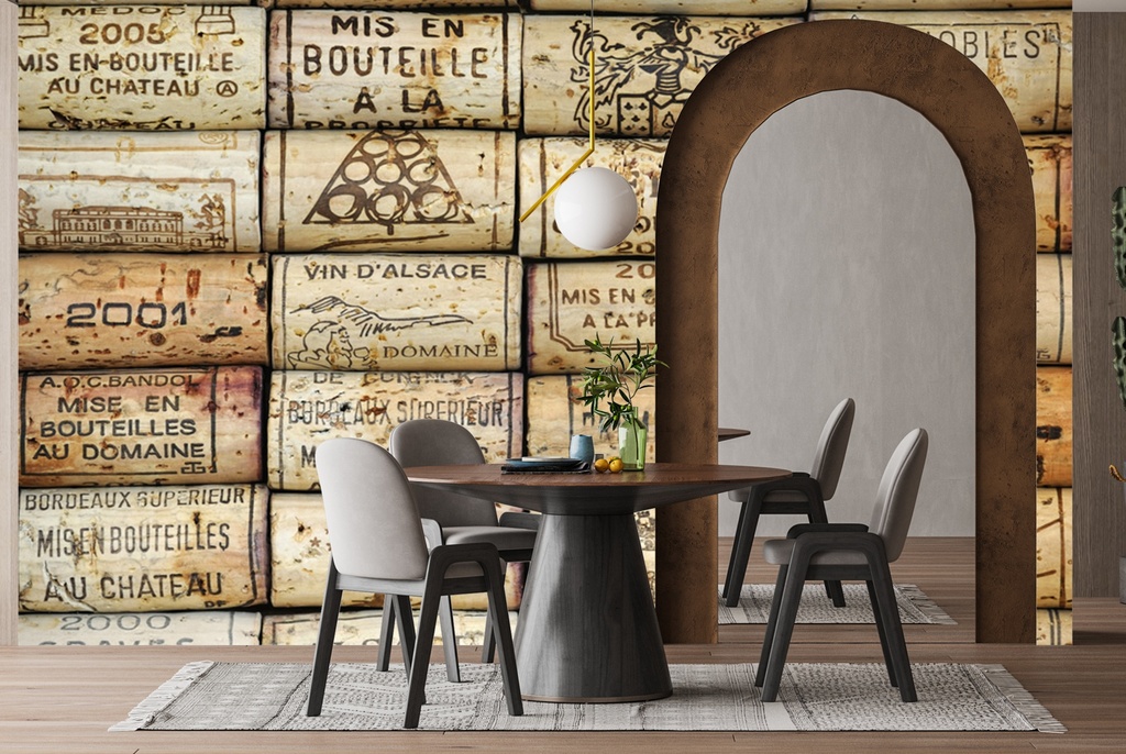 Wine Cork Background Kitchen Wall Mural Wallpaper