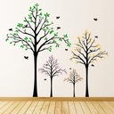 Bird Trees Forest Floral Wall Sticker Set