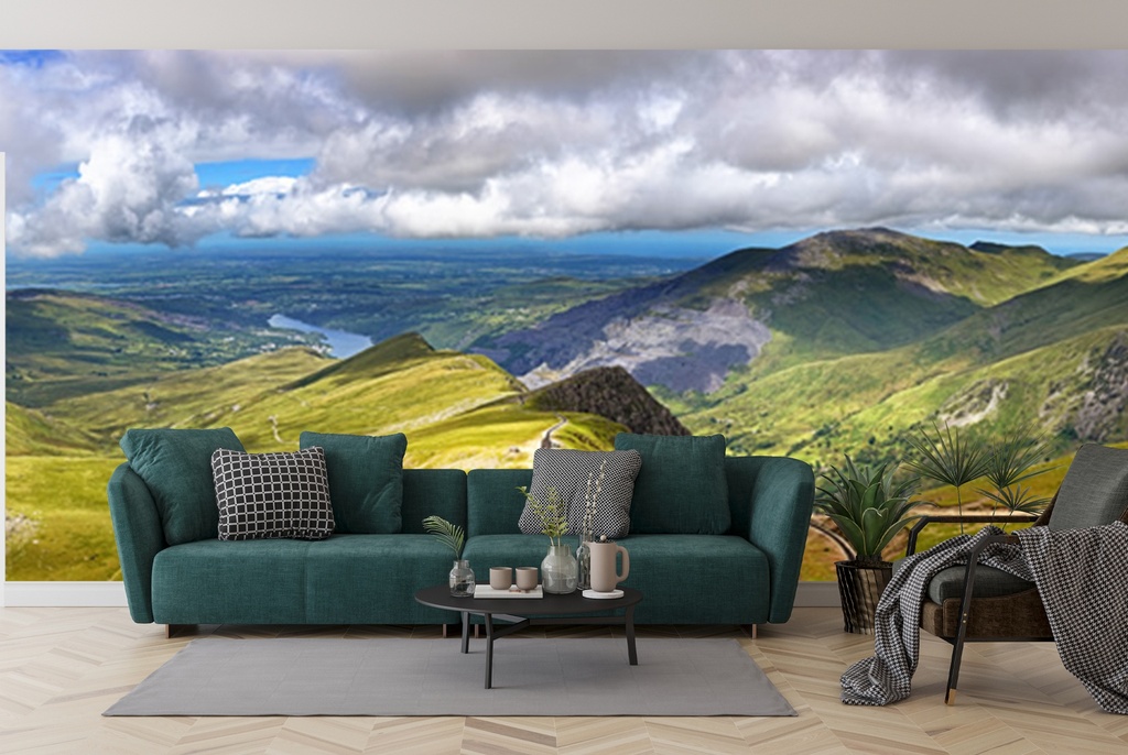 Mountain Panoramic Snowdonia Landscape Wall Mural Wallpaper