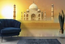 Sunset Taj Mahal India Wall Mural Wallpaper