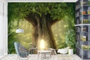 Fairy Tree House Magic Wall Mural Wallpaper