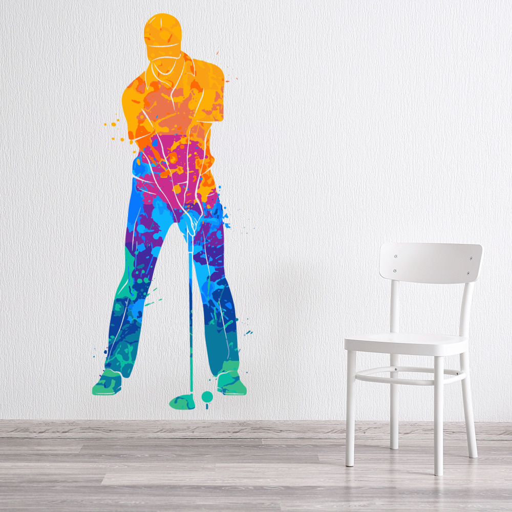 Golf Putt Golfer Wall Sticker