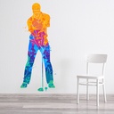 Golf Putt Golfer Wall Sticker