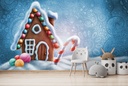 Gingerbread House Christmas Wall Mural Wallpaper
