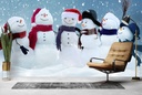 Snowman Carols Christmas Wall Mural Wallpaper