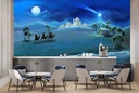 Nativity Scene Three Kings Wall Mural Wallpaper